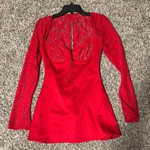 House of CB Red Lace Dress only worn once